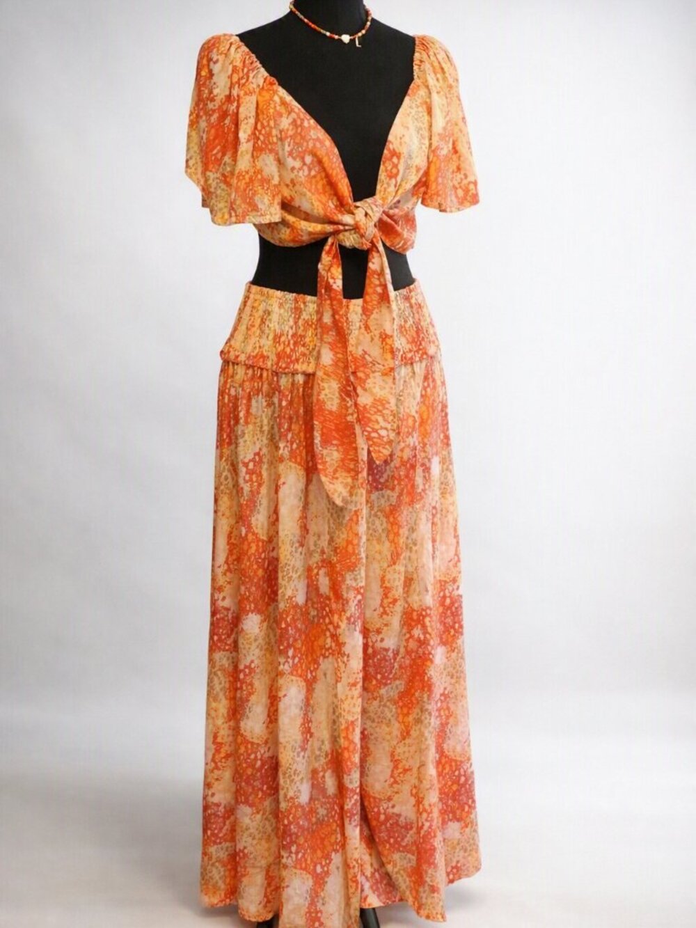 Lara Ethnics 2pc Boho Pants Set TU OS One Size French Boutique Boho Chic